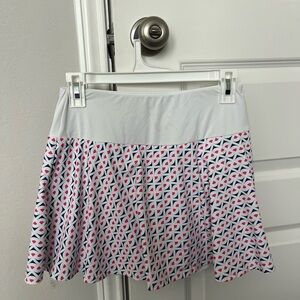 Patterned Women's Skirt Golf Skirt - White, Pink, Blue